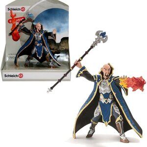 NIB Schleich Vintage Exclusive Knights Figurine Dragon Knight Magician in Blue